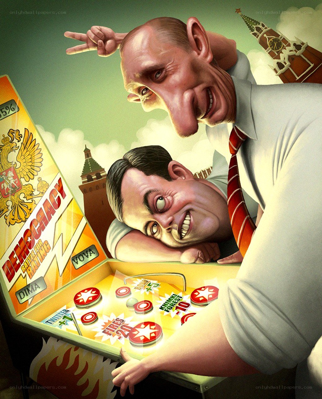 Political arcade game satire