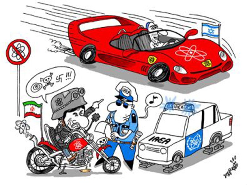 Political cartoon about nuclear proliferation