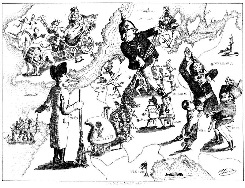 Political cartoon of European nations