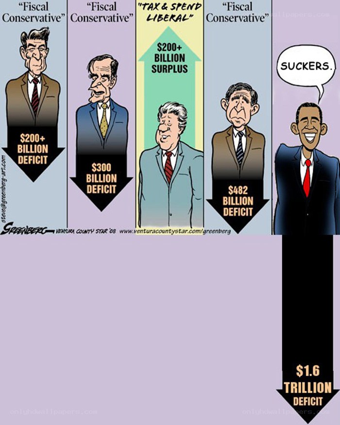 political deficit cartoon