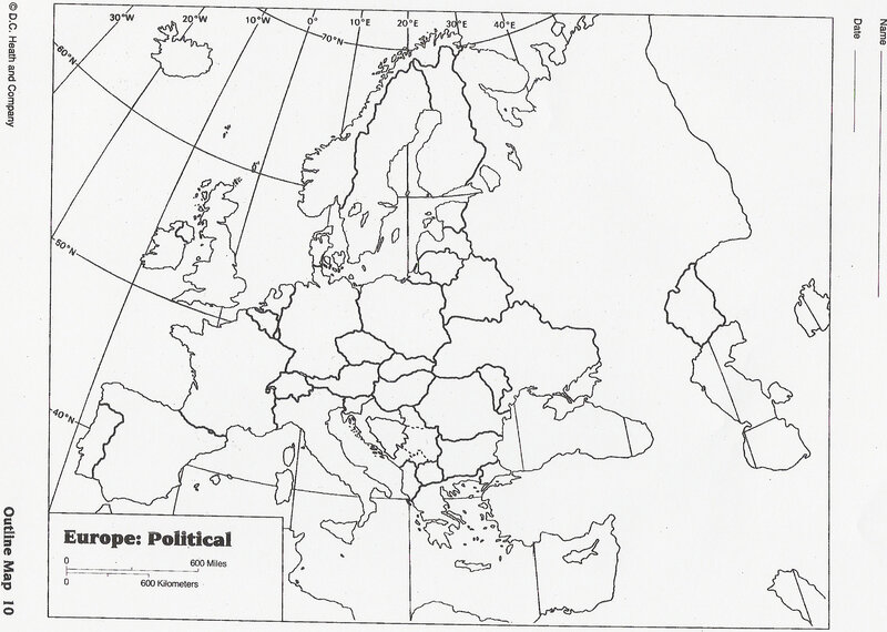Political map of Europe