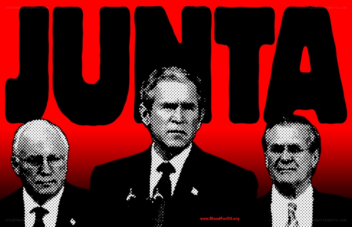 Political poster with three men