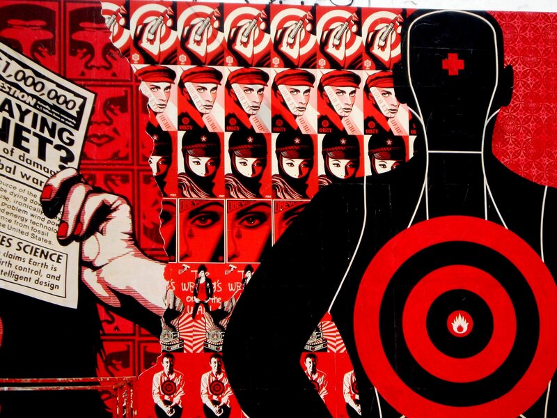 political propaganda collage
