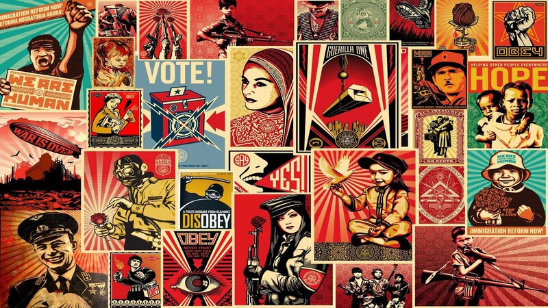 Political Protest Art Collage