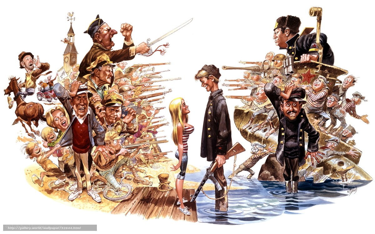 Political satire cartoon