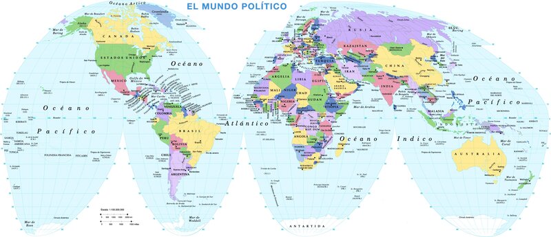 Political world map