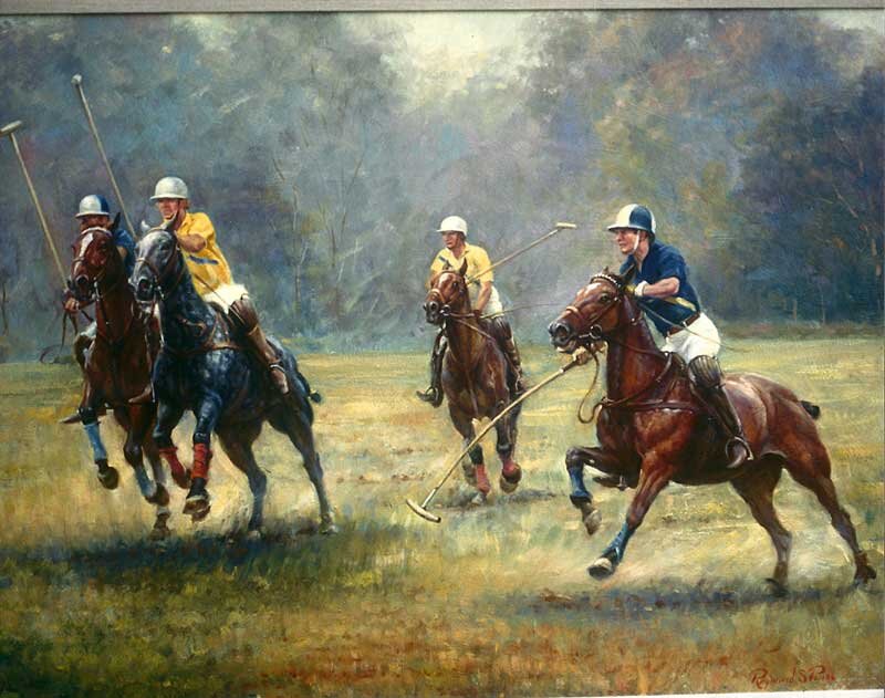 Polo Players on Horses
