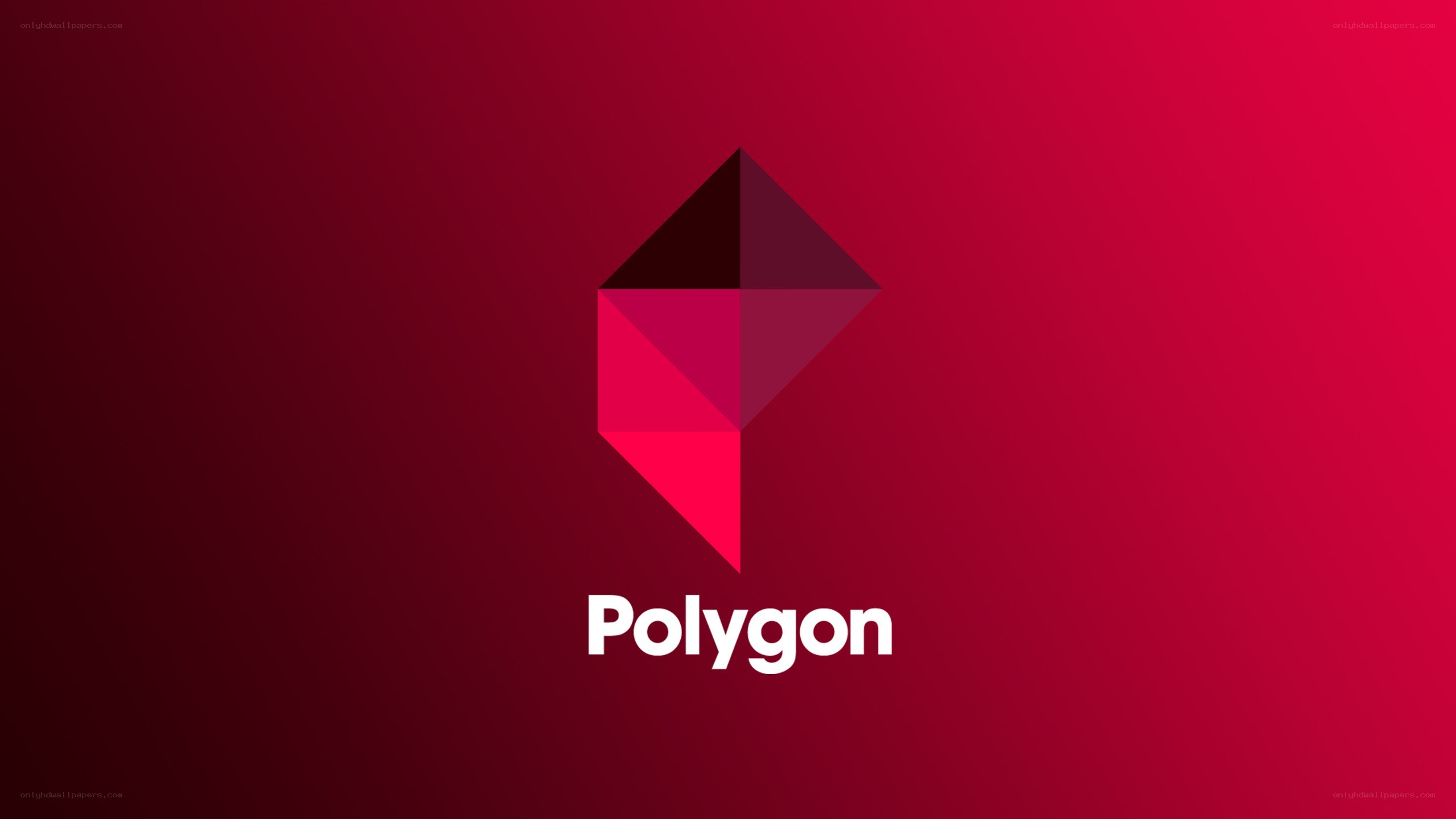 Polygon logo on red background