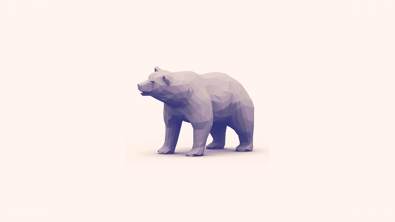 polygonal bear sculpture