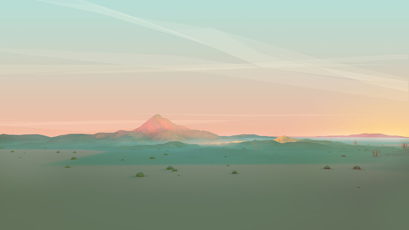 Polygonal Desert Landscape