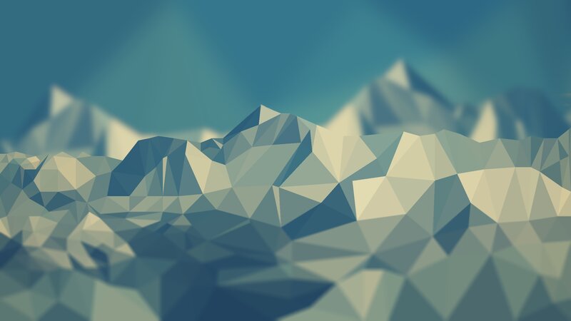 Polygonal Mountain Range — Blue