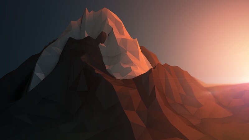 Polygonal Mountain Range — Orange