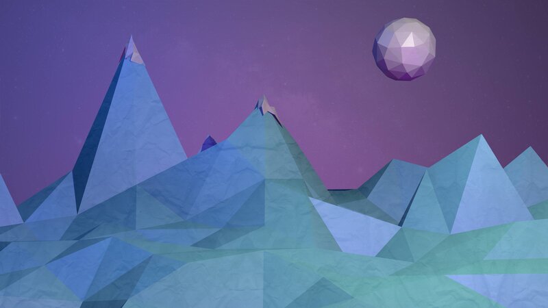 Polygonal Mountainscape