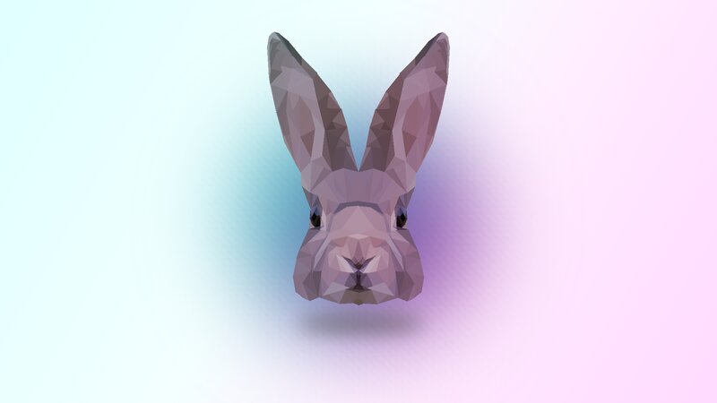 Polygonal Rabbit Head