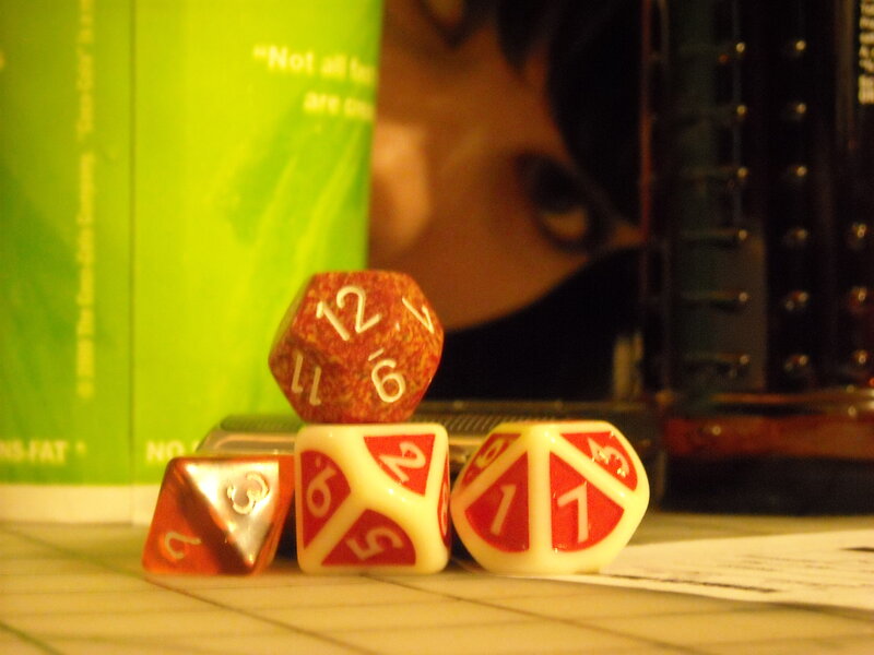 Polyhedral Dice on Table