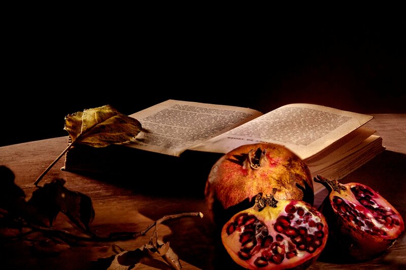 Pomegranate and Book