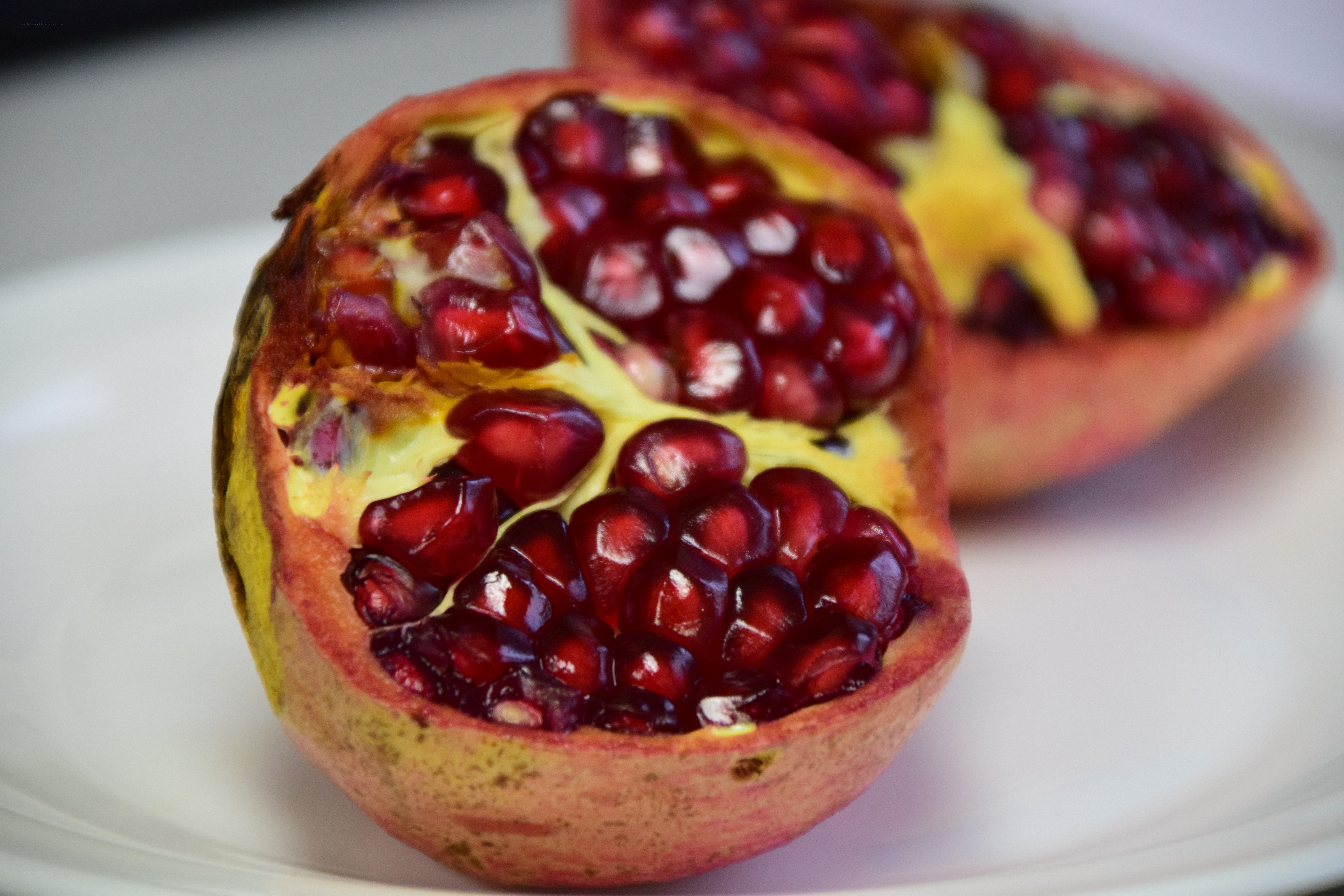 pomegranate cut in half