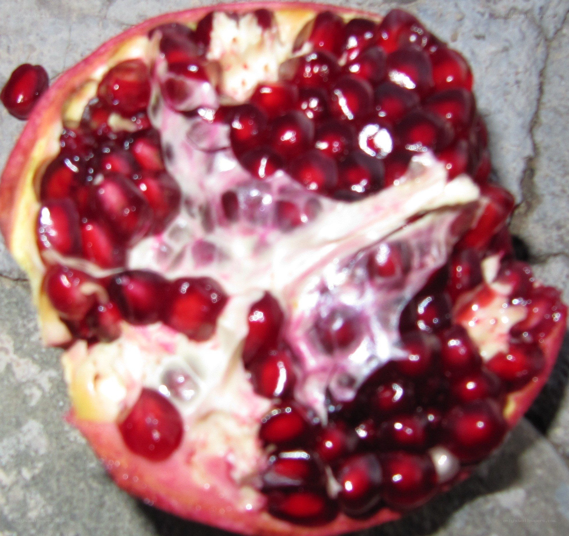 pomegranate cut in half