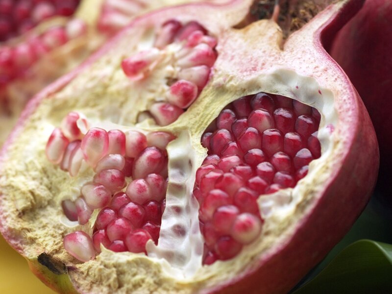Pomegranate Fruit Cut in Half