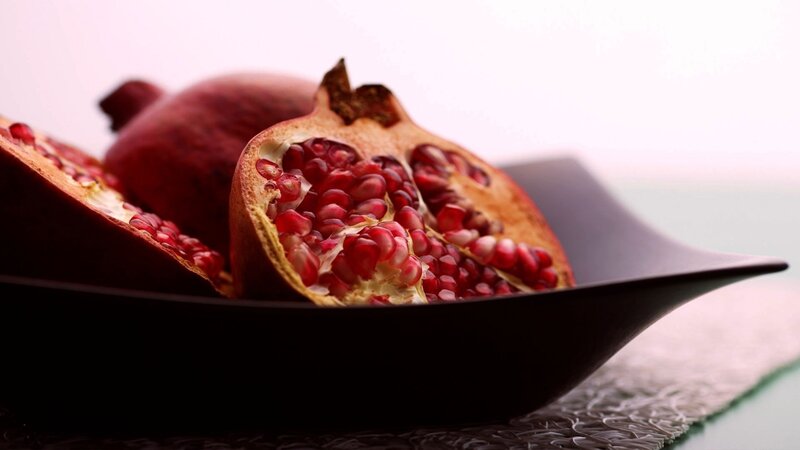 Pomegranate in a bowl