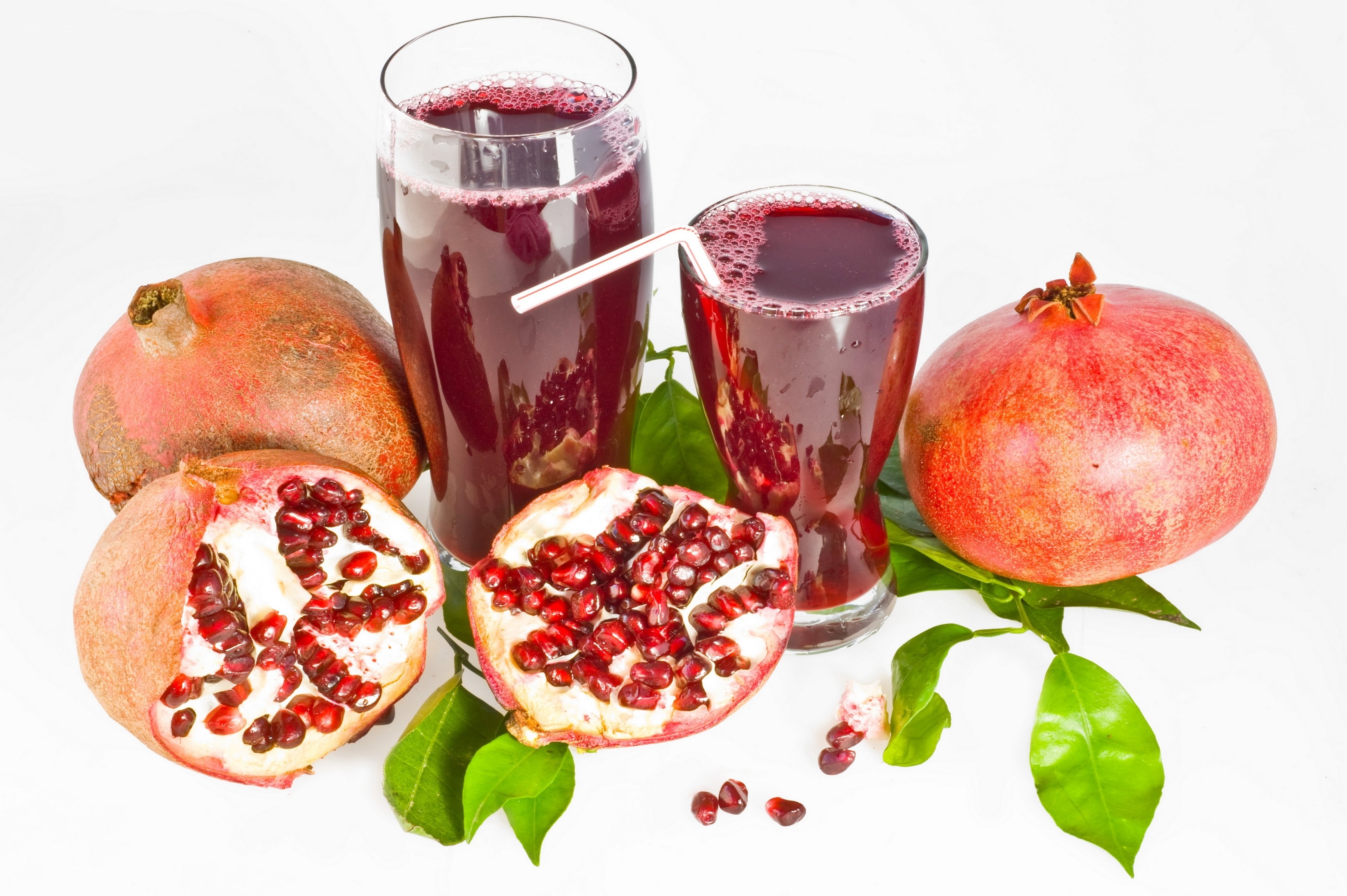 Pomegranate juice and fruit