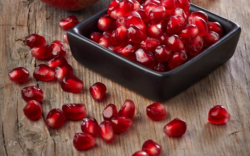 Pomegranate Seeds in Bowl