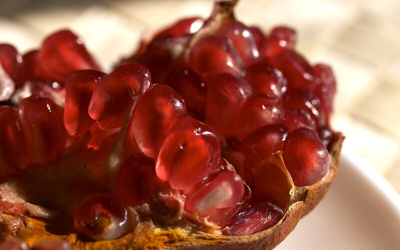 Pomegranate Seeds — Red, Dramatic, Photograph, Fruit