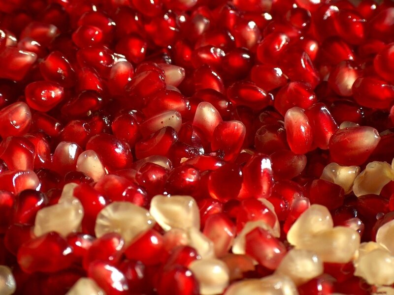 Pomegranate Seeds — Red, Vibrant, Photograph, Fruit