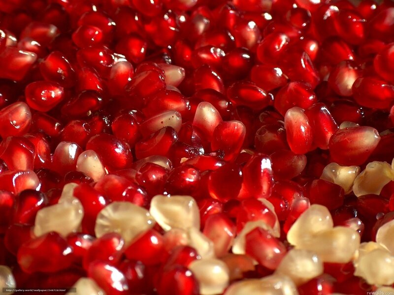 Pomegranate Seeds — Red, Vibrant, Photograph, Light
