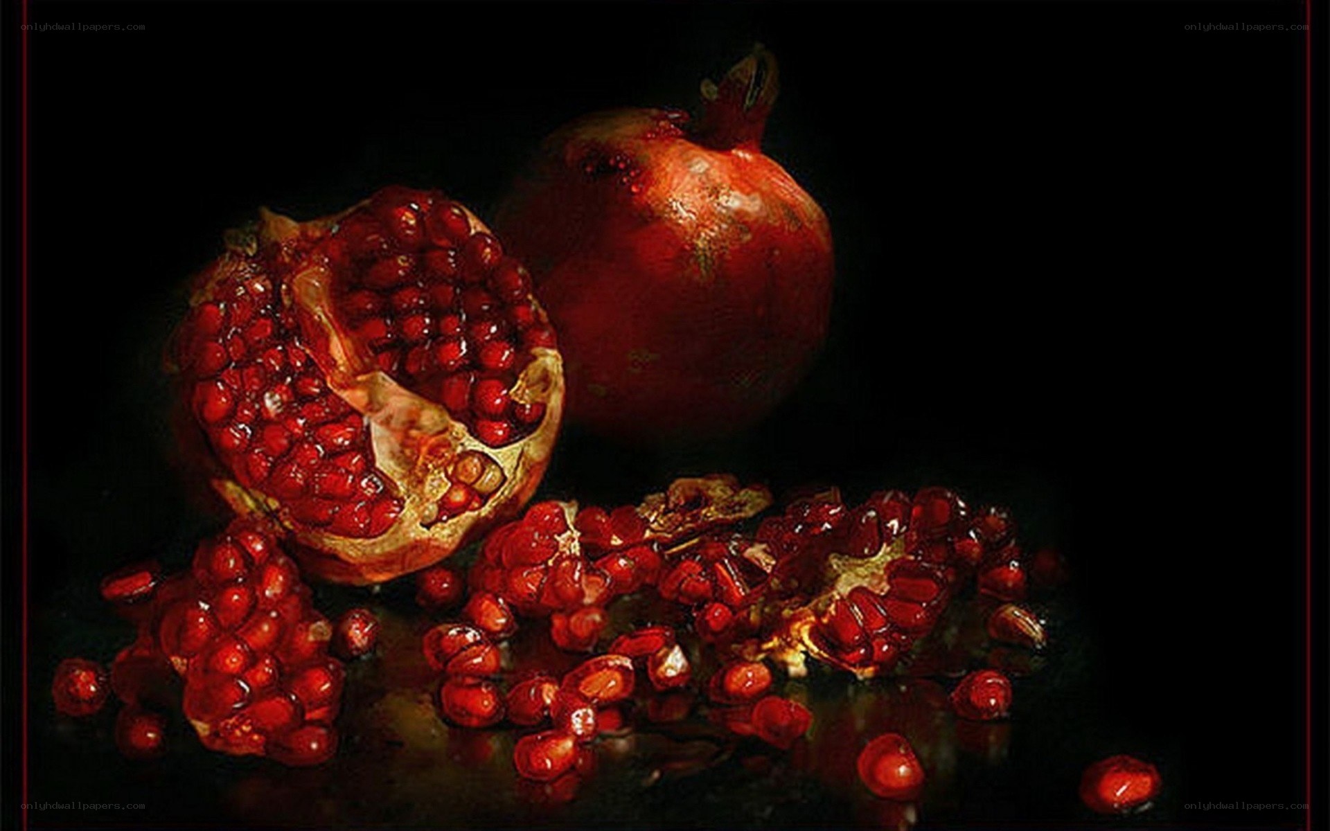 Pomegranate still life