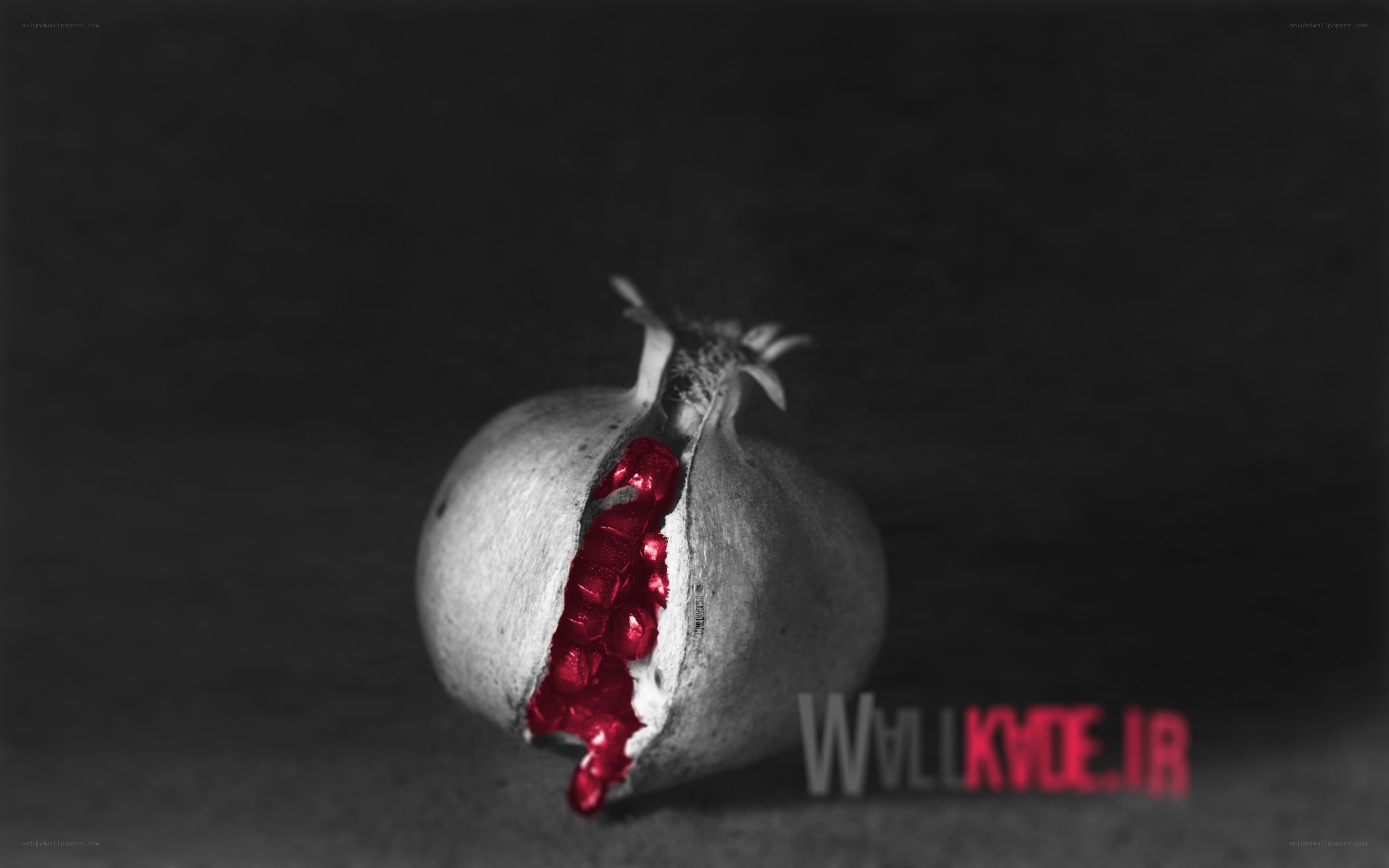 Pomegranate with red seeds