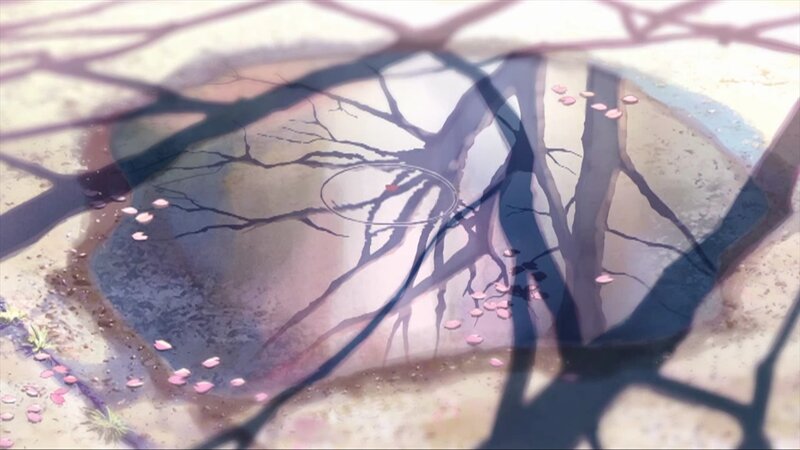 Pond reflection with cherry blossoms
