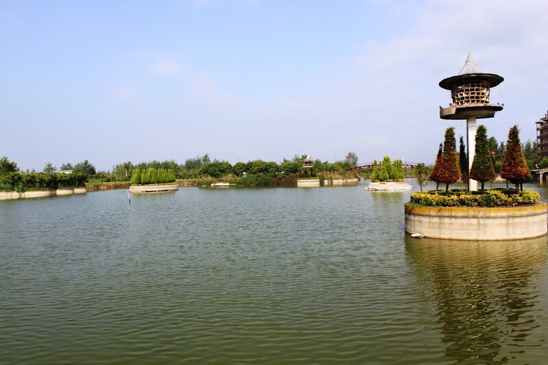 Pond with Central Tower
