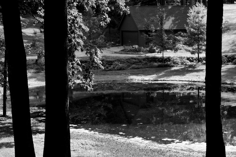 Pond with House Reflection