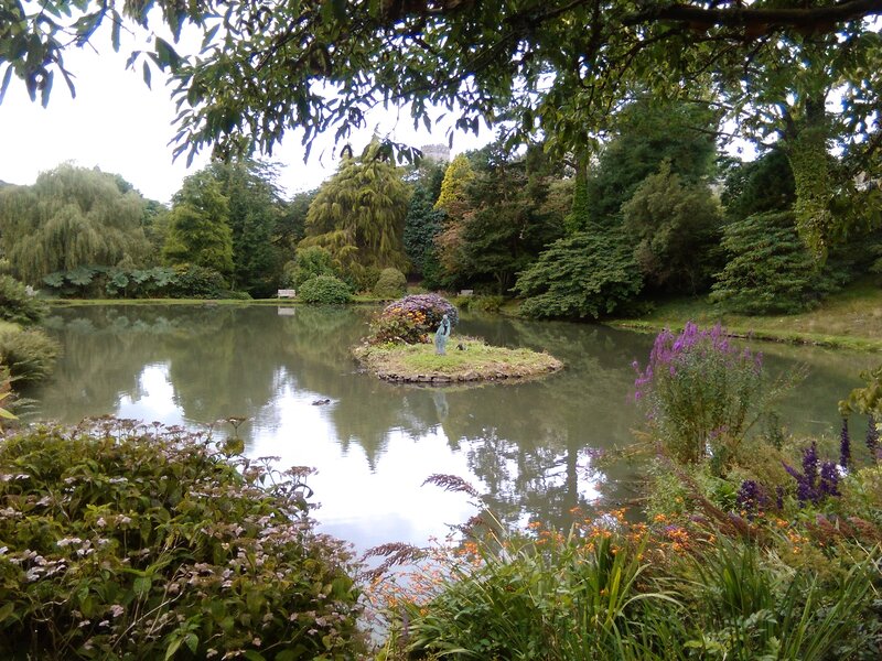 Pond with Island Sculpture
