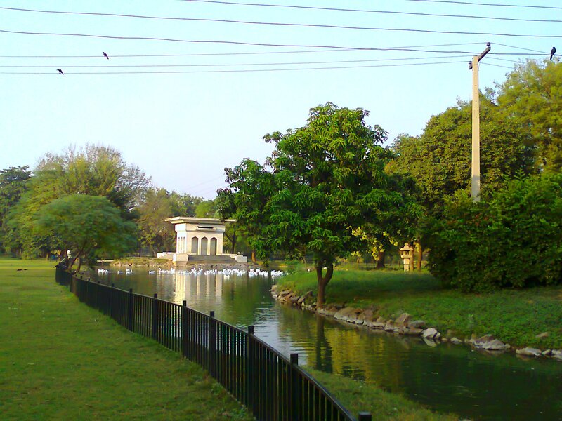 Pond with Pavilion