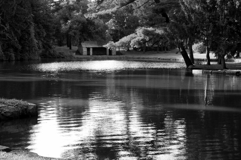 Pond with Small Building
