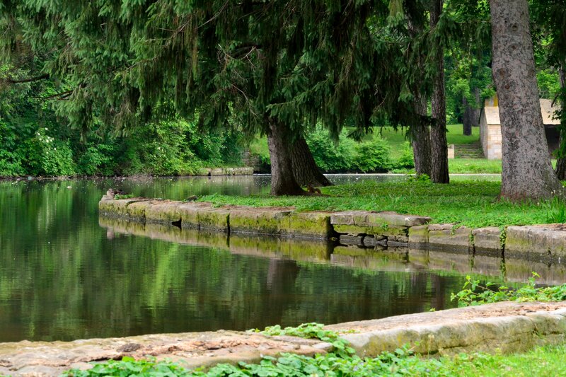 Pond with Stone Edge
