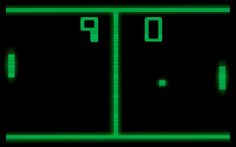 Pong game screen