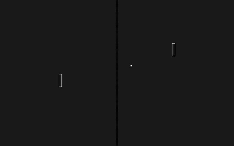 Pong game screen