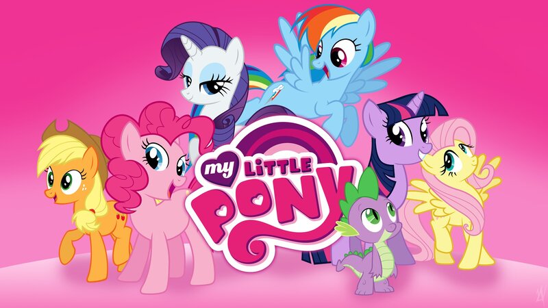 Ponies and a Dragon — Pink, Playful