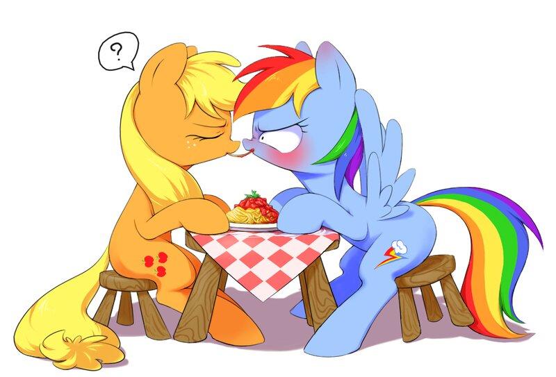Ponies Eating Spaghetti