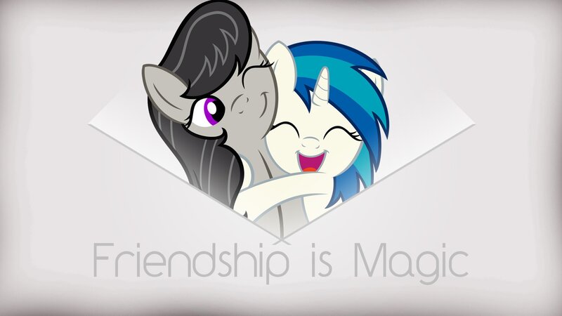 ponies hugging in envelope