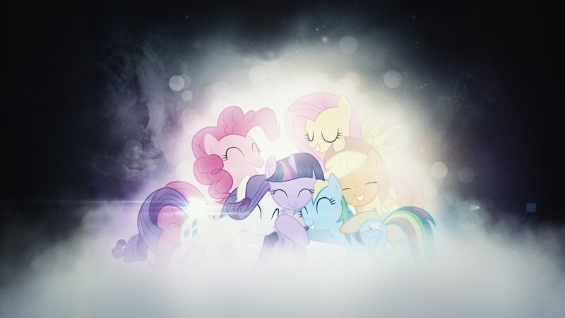 Ponies Hugging in Light
