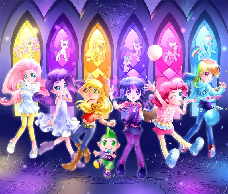 Ponies in a Castle