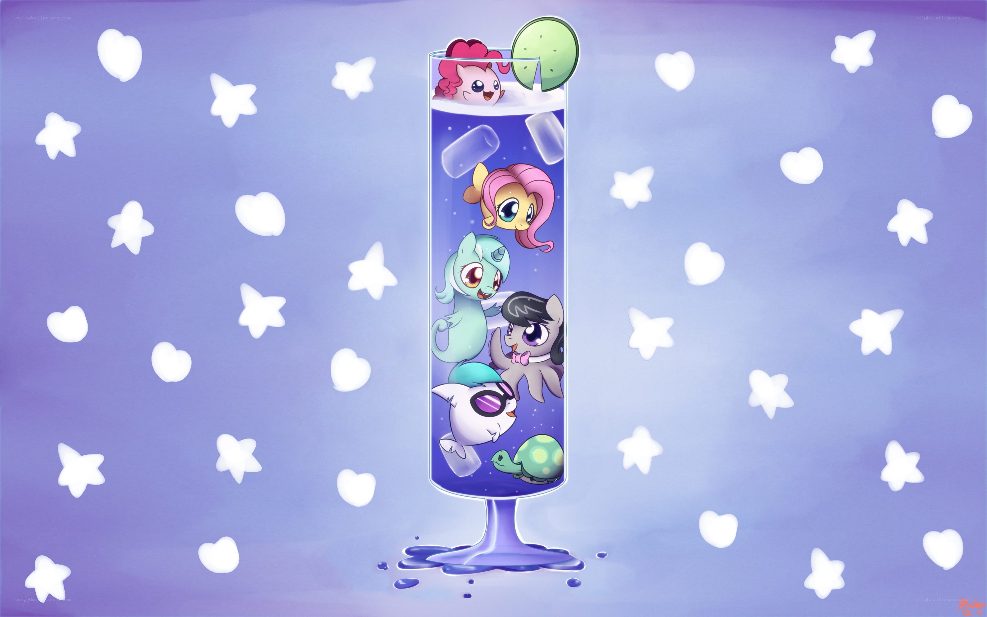 ponies in a cocktail glass