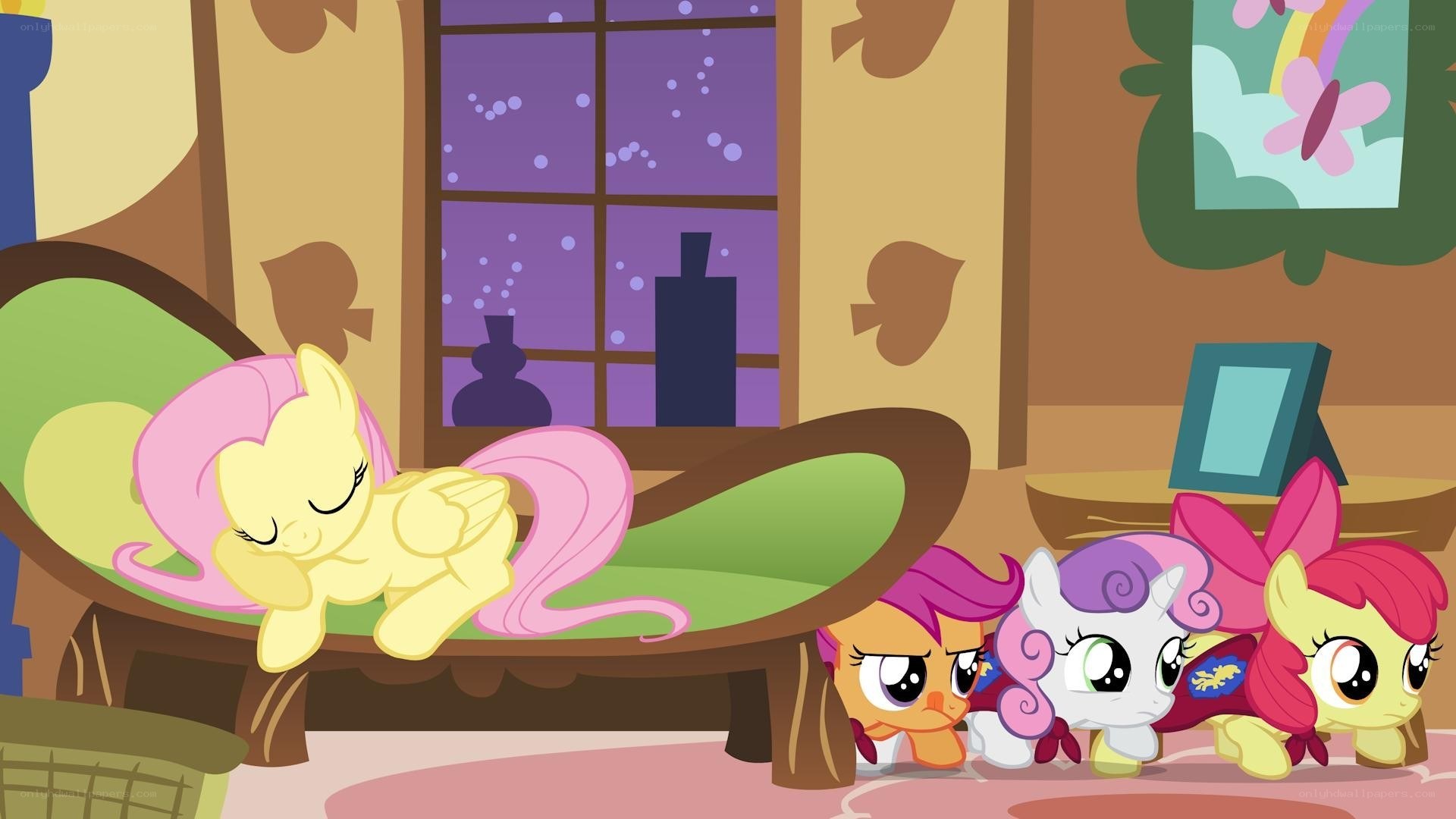 ponies in a cozy room