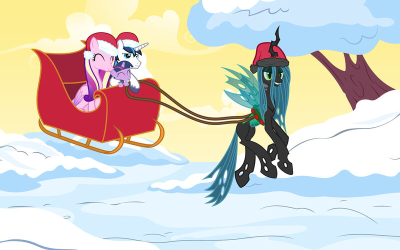 Ponies in a Sleigh