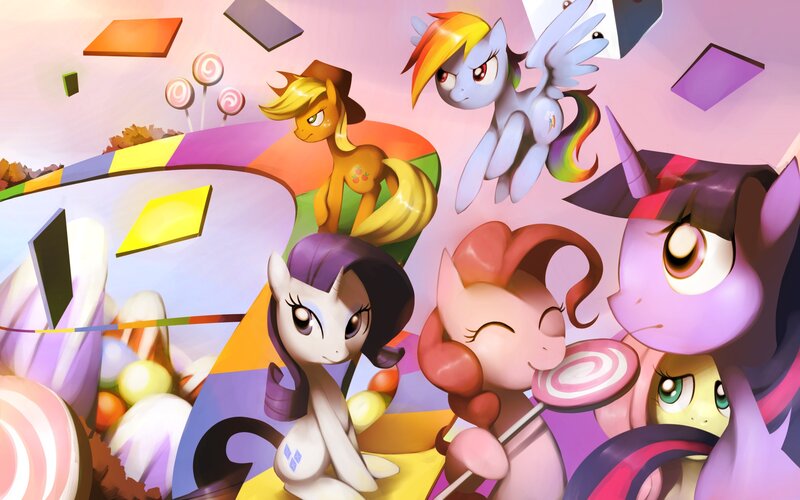 Ponies in Candy World