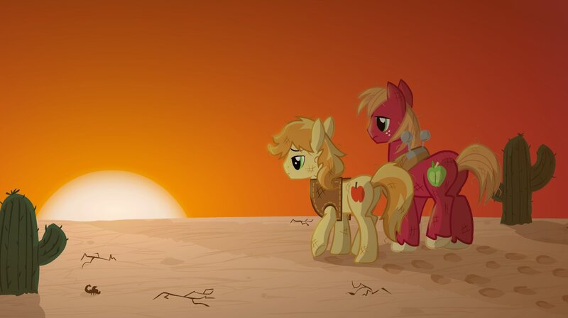 Ponies in Desert
